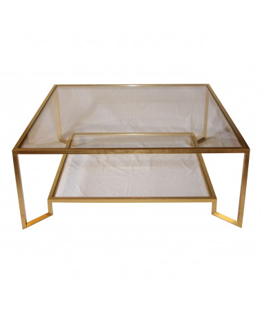 table basse de salon à 2 plateaux