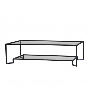 table salon fer moderne nickelé