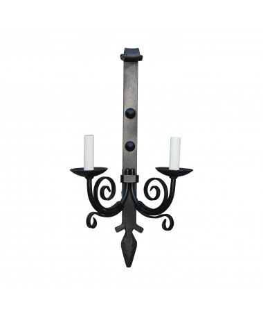 applique murale en fer forgé noir