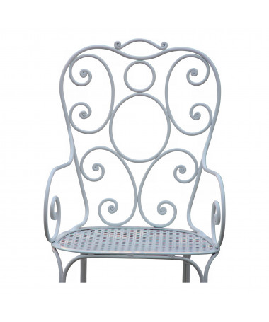 Dossier de fauteuil en fer forgé à la main