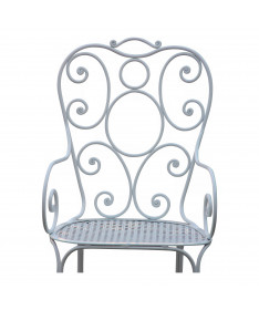 Dossier de fauteuil en fer forgé à la main