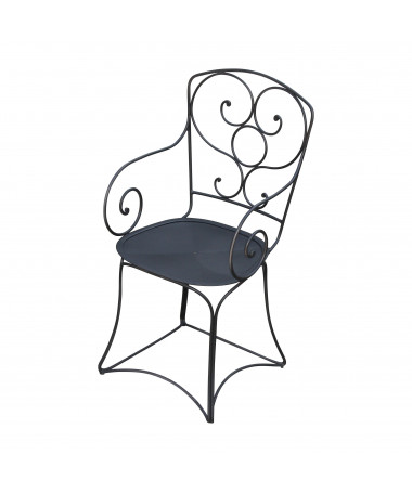 Fauteuil de jardin en fer et tôle