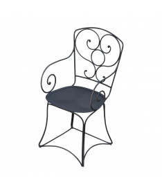 Fauteuil de jardin en fer et tôle