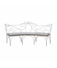 Banc de jardin avec coussins